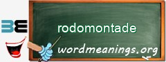 WordMeaning blackboard for rodomontade